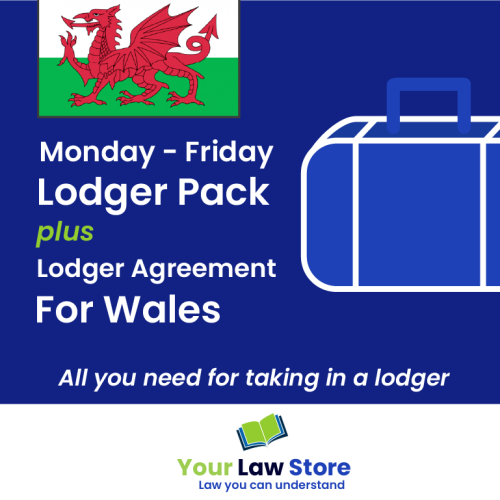 Monday to Friday Lodger Pack plus Monday to Friday Lodger Agreement - for a property in Wales